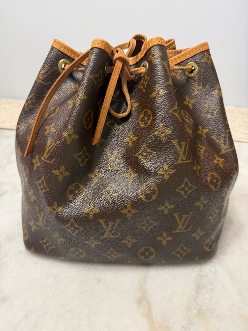 Vintage Louis Vuitton Brown Monogram Petite Noe